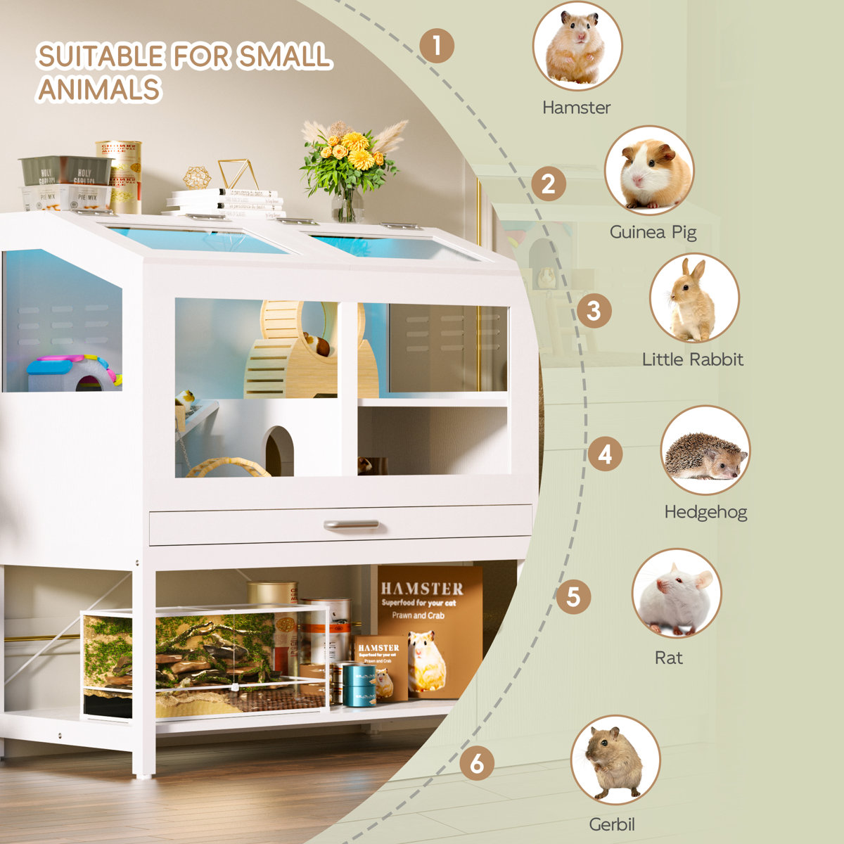 Stunning Hamster Cage Kits With Cage Storage image